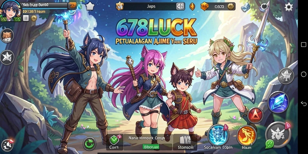 Menampilkan aksi seru dari gameplay Anime 678LUCK.