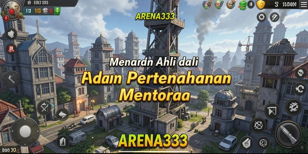 Gameplay ARENA333 yang menegangkan dalam pertahanan menara.