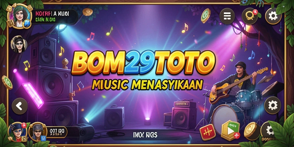 Tampilan permainan BOM29TOTO dengan irama musik yang menarik.