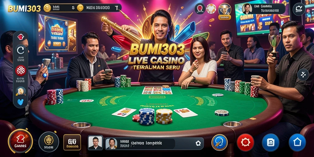 Tampilan menarik dari gameplay Live Casino BUMI303.