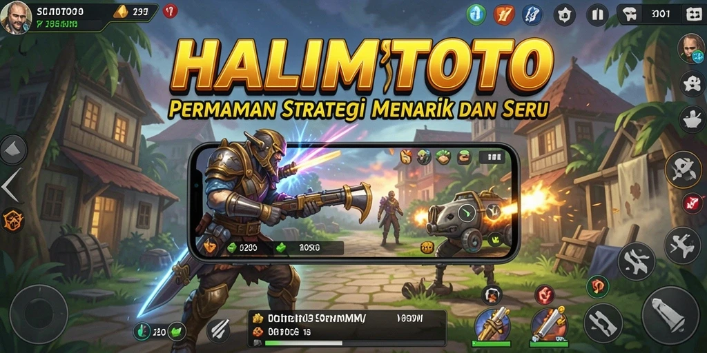 Screenshot HALIMTOTO menampilkan momen seru dalam permainan strategi.