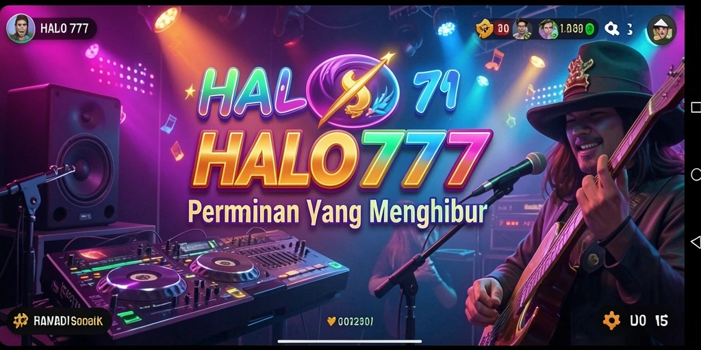Tampilan gameplay seru dalam HALO777 dengan berbagai lagu.