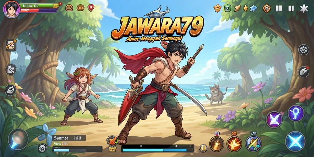 Gameplay menarik JAWARA79 dengan karakter Anime yang beragam.