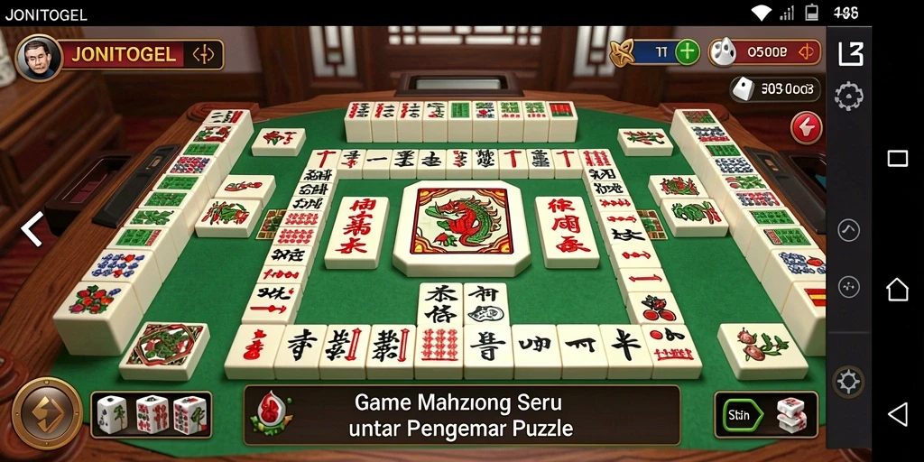 Gameplay menarik Mahjong dalam JONITOGEL dengan desain menarik.