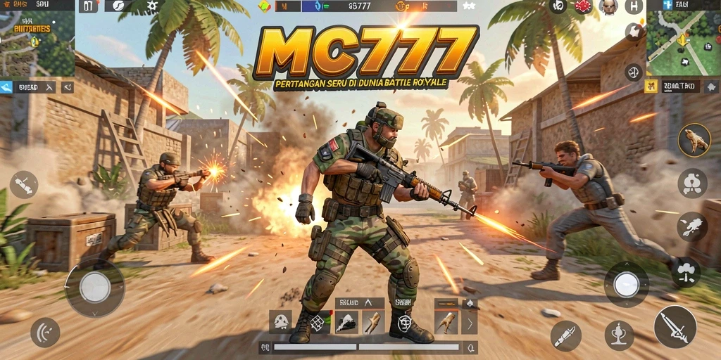 Tangkapan layar dari aksi seru gameplay Battle Royale.