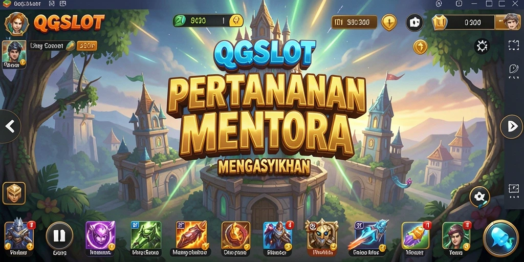 Tampilan gameplay menara pertahanan yang mendebarkan di QQSLOT.