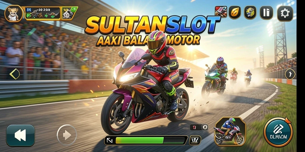 Gameplay balapan motor yang seru dan mendebarkan di SULTANSLOT.