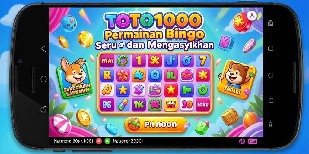 Screenshot gameplay TOTO1000 yang menampilkan keseruan permainan Bingo.