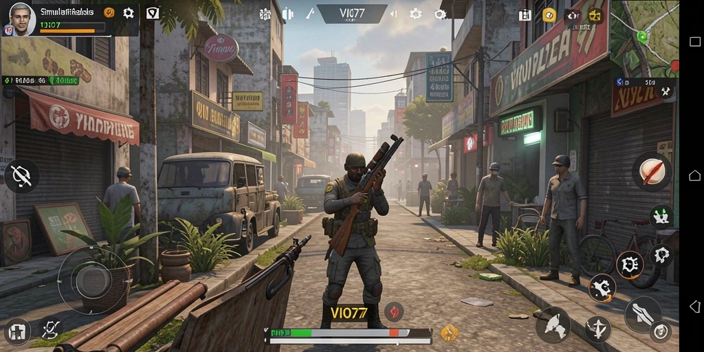 Tangkapan layar VIO77 menampilkan gameplay simulasi yang menarik.