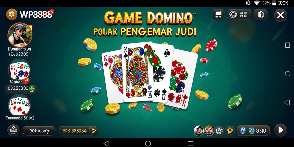 Tampilan gameplay seru dalam permainan Domino WP888.